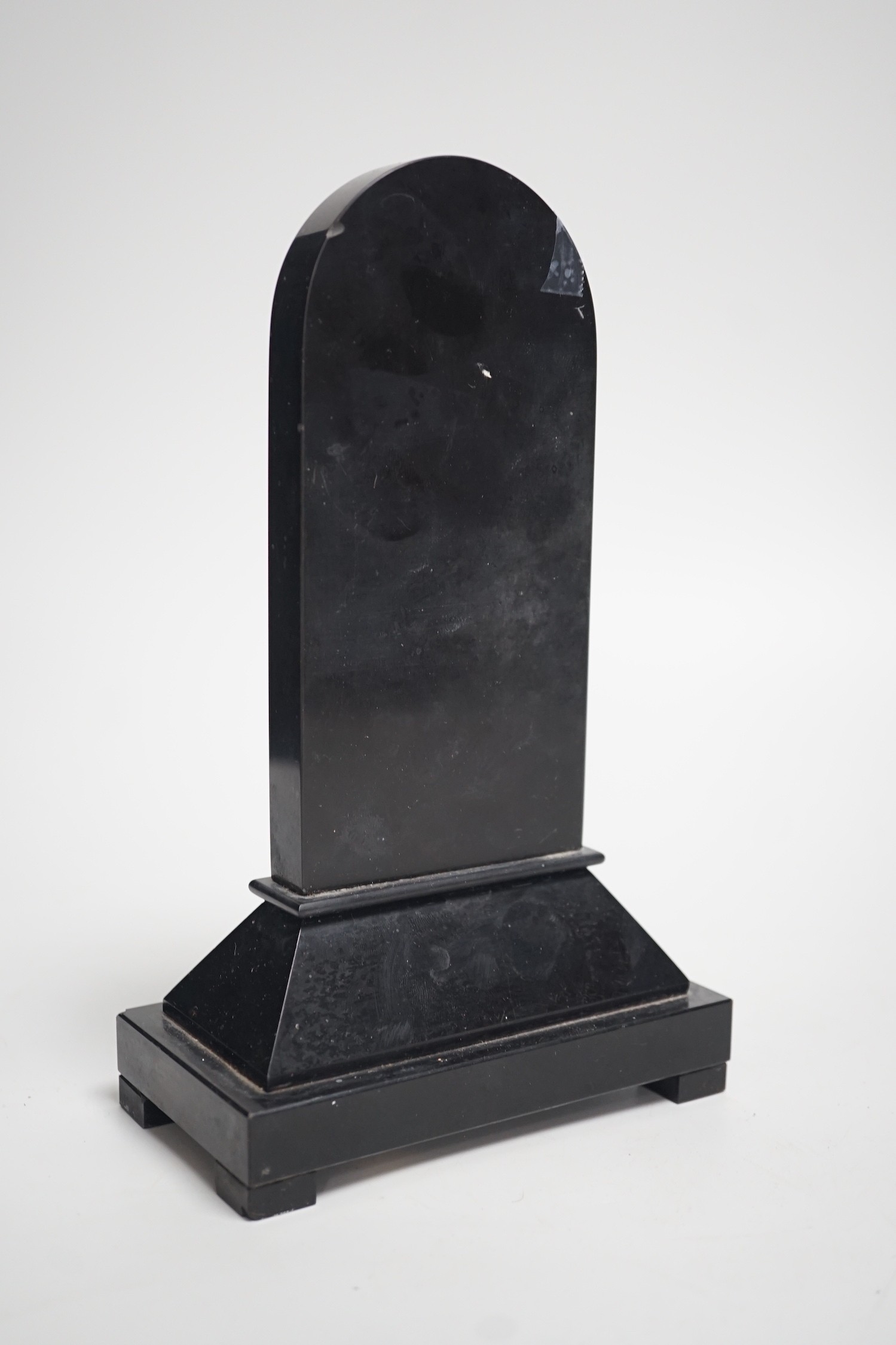 A late 19th century Italian pietra dura thermometer. 22cm high